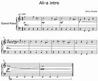 Image result for Ali a Intro Piano Sheet Music