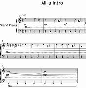 Image result for Ali a Intro Piano Sheet Music