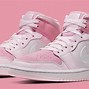 Image result for Rose Pink and White and Black Jordan 1