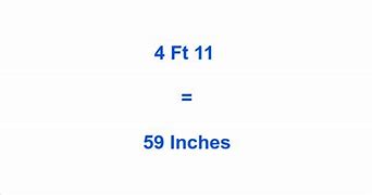 Image result for 4 FT 11 In