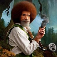 Image result for Bob Ross Smoking