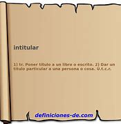 Image result for intitular