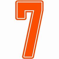 Image result for Orange Numbers Seven Printable