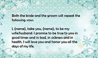 Image result for Priest Words at Wedding