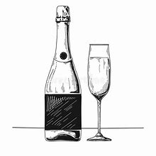 Image result for Champagne Bottle with Glass