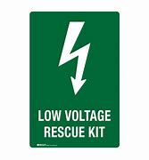 Image result for Low Voltage Sign