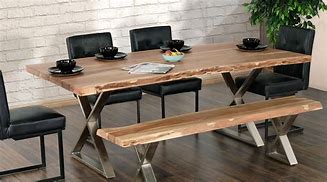 Image result for Natural Wood Dining Table