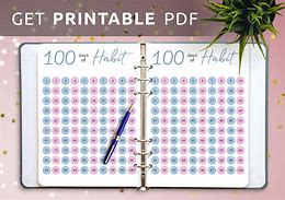 Image result for 100 Day Habit Tracker Printable