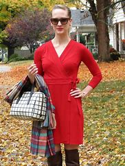 Image result for Plus Size Red Wrap Dress