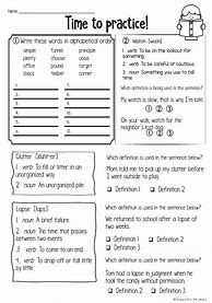 Image result for Dictionary Skills Worksheets