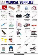 Image result for Medical Supplies and Equipment Names