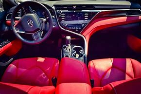 Image result for 2018 Toyota Camry XSE White Red Interior