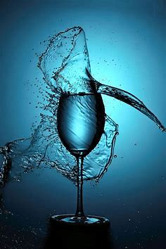 Blue splash by Konstantinos Tzilvelis | Glass photography, Creative advertising photography, Wine glass art