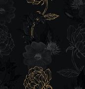 Image result for Black Gold Floral Wallpaper