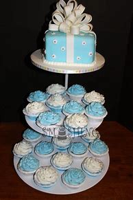 Image result for Idea Baby Shower Cupcake Tower