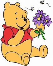 Image result for Winnie the Pooh Holding Flowers