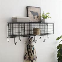 Image result for Cubby Wall Shelf with Hooks