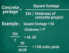 Image result for How to Figure Cubic Yards of Concrete