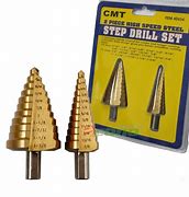 Image result for titanium step drills bits