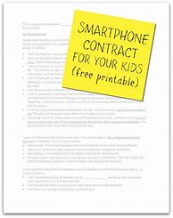 Image result for Cell Phone Contract for Kids Editable