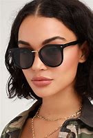 Image result for Cute Women Wear Black Frame Glasses