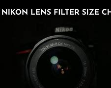 Image result for Nikon Lens Filter Size Chart