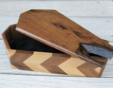 Image result for Vintage Wooden Coffin Box
