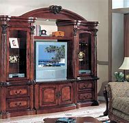 Image result for Cherry Entertainment Centers Wall Units