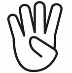 Image result for Sign Language Number 4 SVG