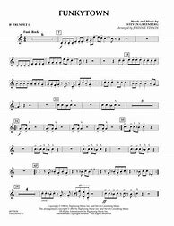 Image result for Funky Town Trumpet Sheet Music