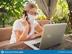 Image result for Elder Using iPad with Mask