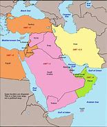 Image result for Map of Middle East Countries Today