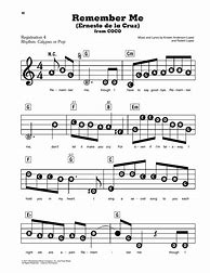 Image result for Remember Me Coco Sheet Music