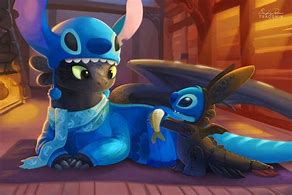 Image result for Stitch Pikachu and Toothless Desktop Wallpaper