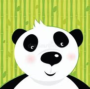 Image result for Panda Bear Black and White Illustration