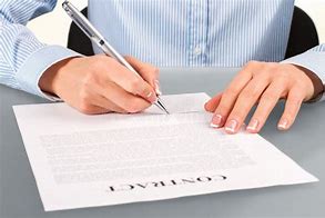 Image result for Female Office Contract Signing