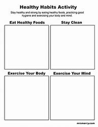 Image result for Worksheet for Healthy Habits