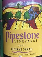 Image result for Pipestone Syrah Reserve