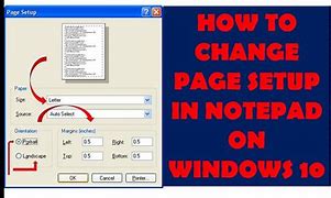 Image result for Page Setup Windows 10