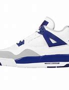 Image result for Air Jordan 4 GS Royal Blue and White On Feet
