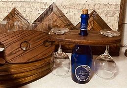 Image result for Wooden Wine Glass Holder