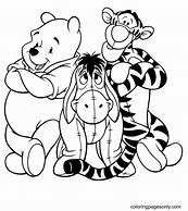 Image result for Winnie the Pooh Piglet and Eeyore Outline