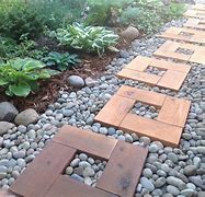 Image result for Wood Look Stepping Stones