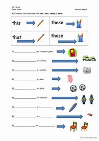 Image result for This That Cartoon Worksheets