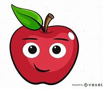 Image result for Cartoon Apple with Face