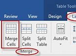 Image result for How to Uncombine Word Table