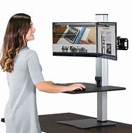 Image result for Dual Monitor Standing Desk Placement Dell