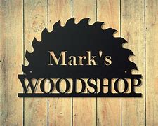 Image result for Personalized Outdoor Wood Shop Signs