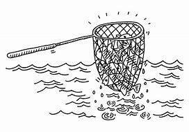 Image result for Fishing Drawing Black and White