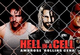 Image result for John Cena vs Dean Ambrose Hell in a Cell